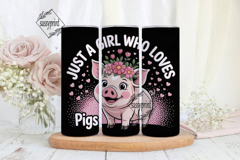 Pig Lover Tumbler Wrap PNG Sublimation sassyprint 