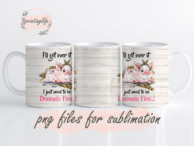 Pig Mug Wrap Mug, Pig Mug Sublimation Design, Pig Mug Wrap, Instant Digital Download PNG Sublimation PrintingLife 