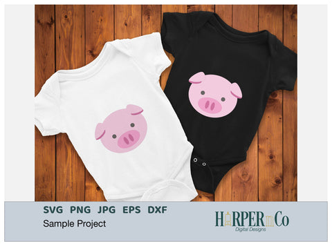Pig SVG PNG Cut EPS File SVG HarperNCo 