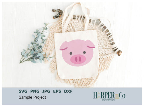 Pig SVG PNG Cut EPS File SVG HarperNCo 