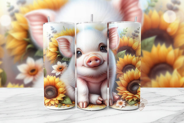 Pig Tumbler Wrap Sublimation Design Sublimation BijouBay 