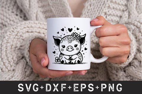 Pig with Bandana SVG Bundle SVG Rupkotha 