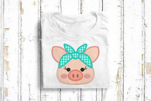 Pig with Bandanna Applique Embroidery Embroidery/Applique DESIGNS Risa Rocks It 
