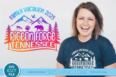 Pigeon Forge Tennessee svg, 2025 Family TN Trip or Vacation SVG SVG Cut File 