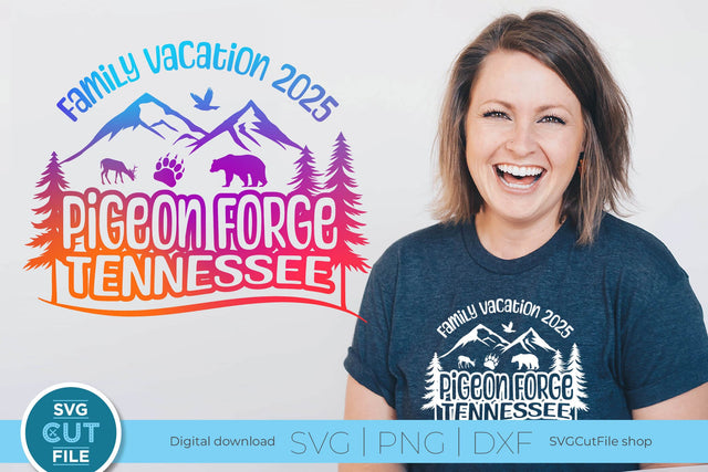 Pigeon Forge Tennessee svg, 2025 Family TN Trip or Vacation SVG SVG Cut File 