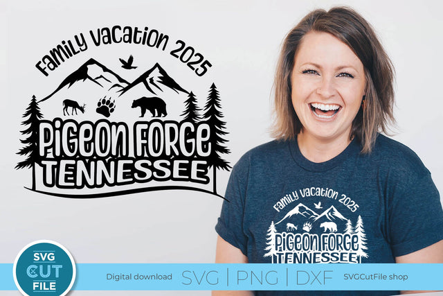 Pigeon Forge Tennessee svg, 2025 Family TN Trip or Vacation SVG SVG Cut File 