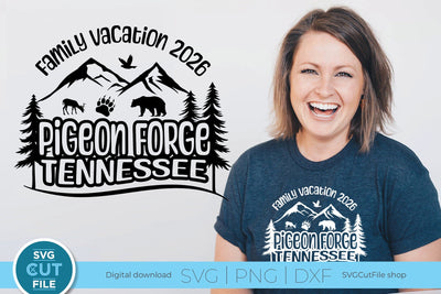 Pigeon Forge Tennessee svg, 2026 Family TN Trip or Vacation SVG SVG Cut File 