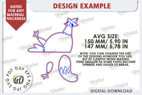 Pigeon Funny Decor Laser Cut. Cute Animal. Shelf Sitter SVG SVG Evgenyia Guschina 