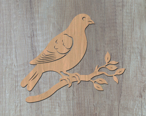 Pigeon Laser SVG Cut File, Pigeon Glowforge File, Pigeon DXF, Pigeon Wall Art SVG SVG HappyDesignStudio 