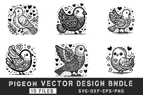 Pigeon SVG Bundle SVG Rupkotha 