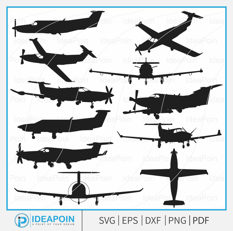 Pilatus PC-12 svg, Pilatus PC-12 Vector, Learjet airplane, Pilatus PC-12 Silhouette SVG Dinvect 