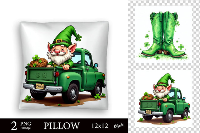 Pillow St Patricks Day PNG. Pillow Case Sublimation Sublimation Olga Terlyanskaya 
