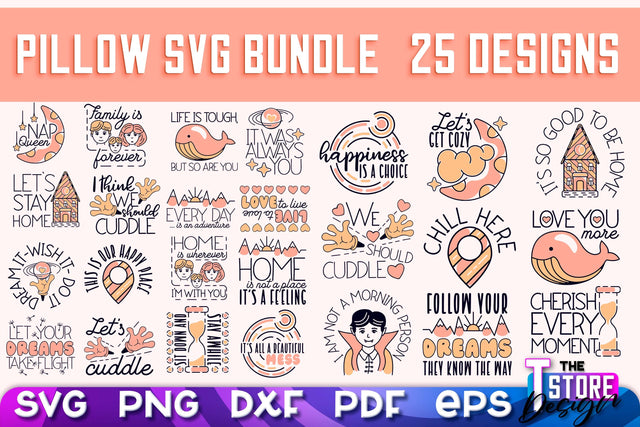 Pillow SVG | Family Quotes Design | Home SVG | Print Design SVG The T Store Design 