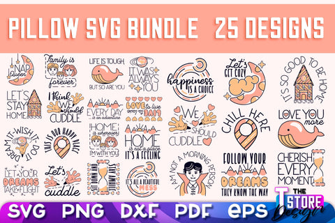 Pillow SVG | Family Quotes Design | Home SVG | Print Design SVG The T Store Design 