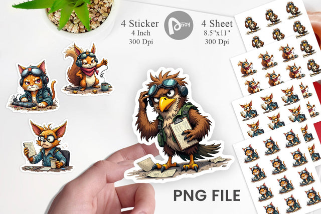 Pilot Grumps Sticker Sublimation artnoy 