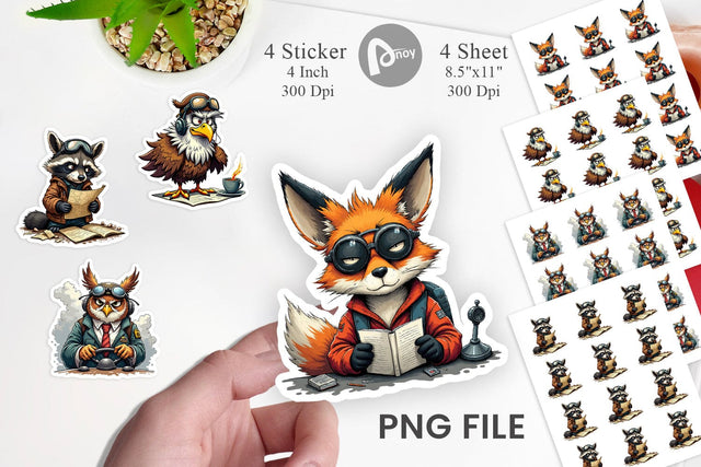 Pilot Grumps Sticker Sublimation artnoy 