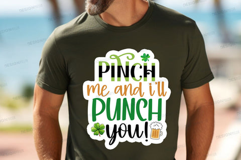 Pinch me and ill punch you Sticker Design Sublimation Regulrcrative 