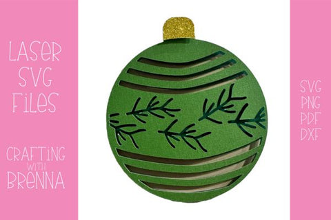 Pine Circle Ornament Laser SVG File SVG Crafting With Brenna 