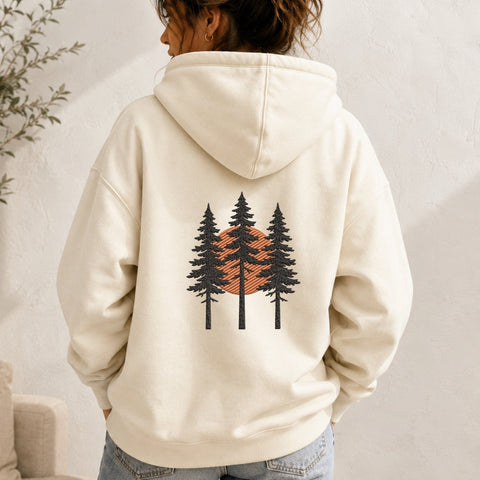Pine Forest Sunset Machine Embroidery Design PES DST Stitch Pattern Files Embroidery/Applique DESIGNS PatternFeed8 