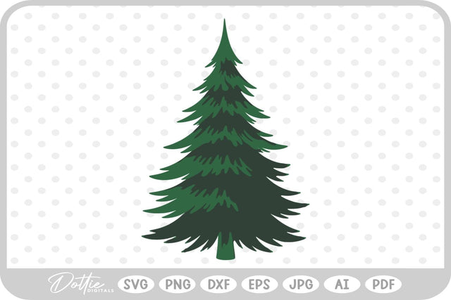 Pine Tree Forest Winter SVG DottieDigitals 