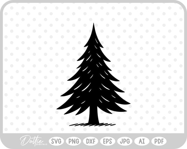 Pine Tree Forest Winter SVG DottieDigitals 