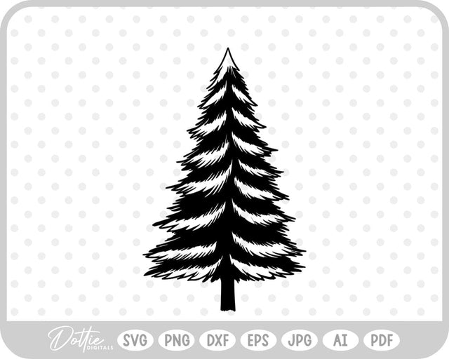 Pine Tree Forest Winter SVG DottieDigitals 