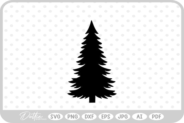 Pine Tree Forest Winter SVG DottieDigitals 