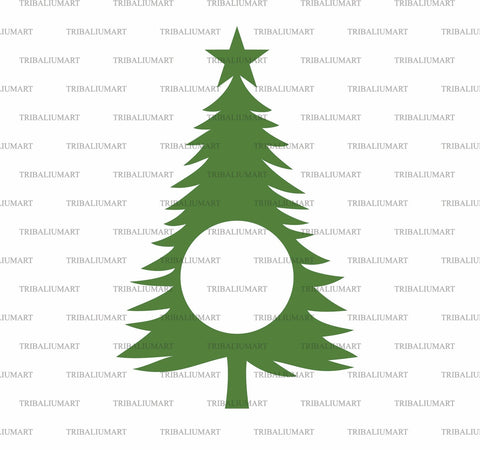 Pine Tree Monogram SVG TribaliumArtSF 