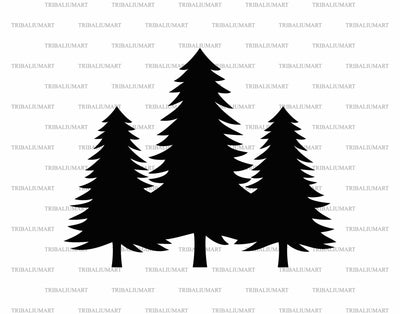 Pine trees (forest design) SVG TribaliumArtSF 