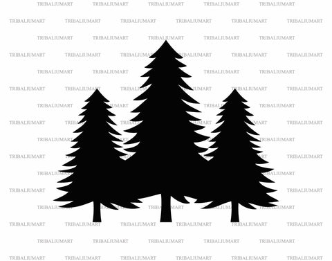 Pine trees (forest design) SVG TribaliumArtSF 