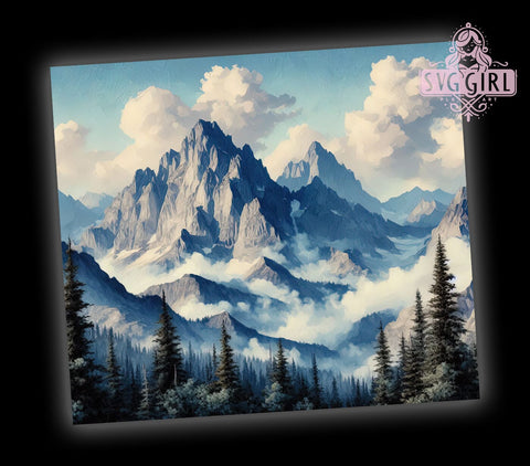 Pine Trees Tumbler, Nature Drinkware, 20oz Sublimation, Forest PNG Design, Outdoor Gift, Rustic Tumbler, Camping Decor, Wilderness Tumbler Sublimation SvggirlplusArt 