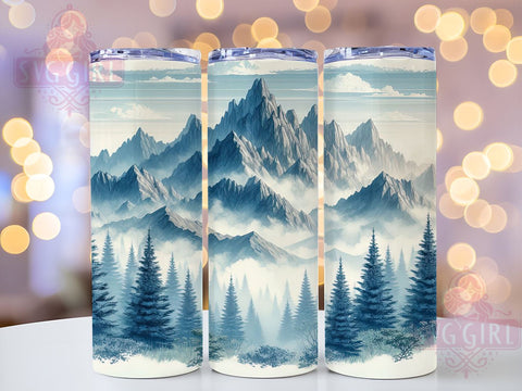 Pine Trees Tumbler, Nature Drinkware, 20oz Sublimation, Forest PNG Design, Outdoor Gift, Rustic Tumbler, Camping Decor, Wilderness Tumbler Sublimation SvggirlplusArt 