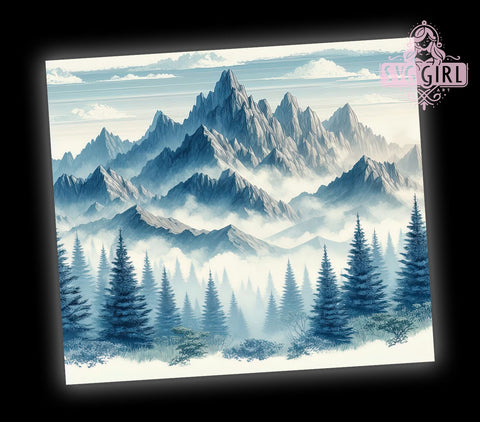 Pine Trees Tumbler, Nature Drinkware, 20oz Sublimation, Forest PNG Design, Outdoor Gift, Rustic Tumbler, Camping Decor, Wilderness Tumbler Sublimation SvggirlplusArt 