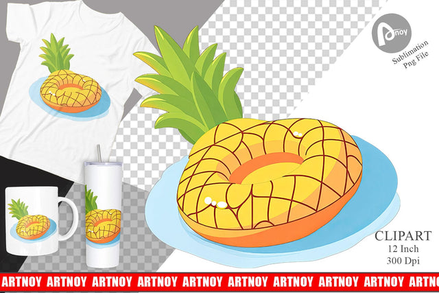 Pineapple Float Clipart Sublimation artnoy 