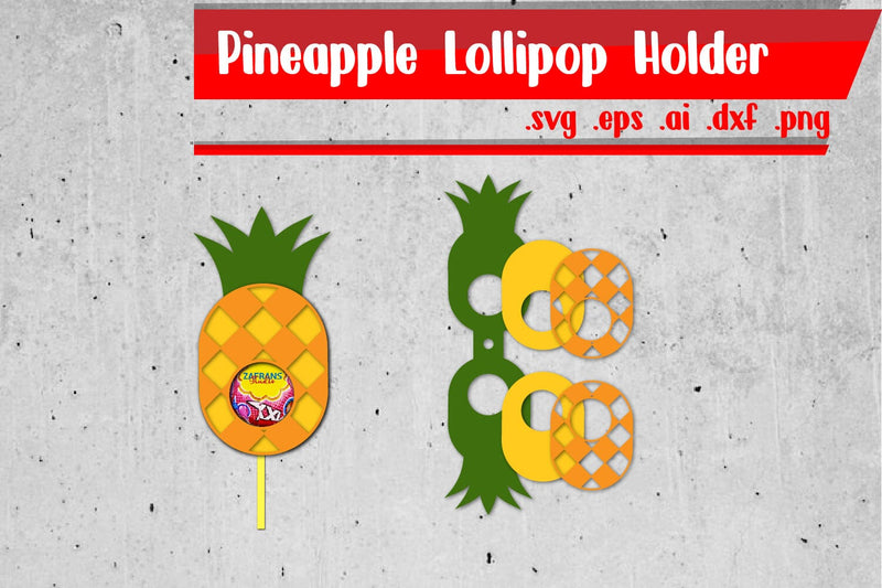 Pineapple Lollipop Holder | Pineapple Candy Holder 3D Paper zafrans studio 