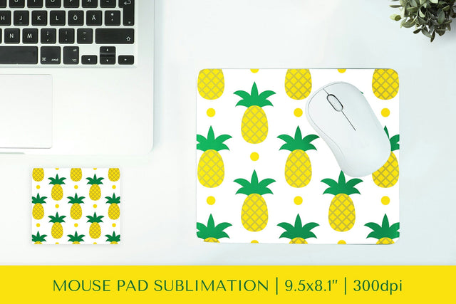 Pineapple mouse pad sublimation design. Tropical mousepad 05 Sublimation LaBelezoka 