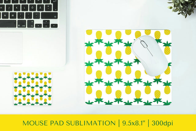 Pineapple mouse pad sublimation design. Tropical mousepad 06 Sublimation LaBelezoka 