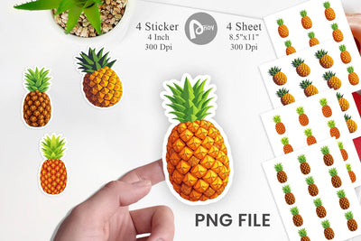 Pineapple Sticker Sublimation artnoy 