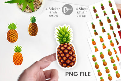 Pineapple Sticker Sublimation artnoy 