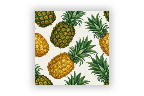 Pineapple Tropical Seamless Pattern – Golden Yellow & Jungle Green Digital Pattern FloridPrintables 