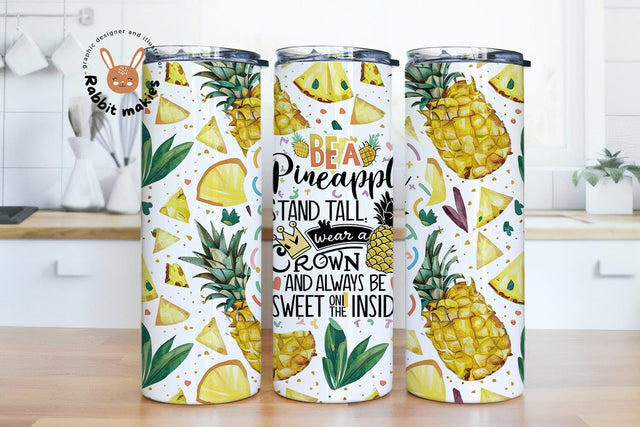 Pineapple Tumbler Wrap, Fruit Sublimation Designs, Be A Pineapple Png Template For Tumbler Sublimation Rabbitmakies 