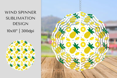 Pineapple Wind Spinner Sublimation Design. Summer Spinner Sublimation LaBelezoka 