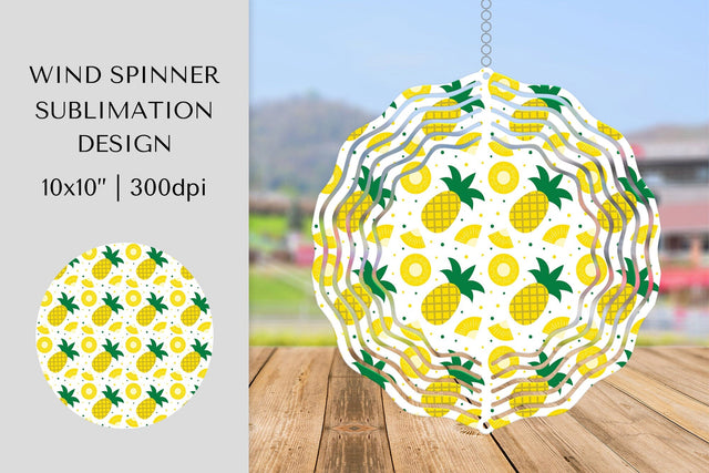 Pineapple Wind Spinner Sublimation Design. Summer Spinner Sublimation LaBelezoka 