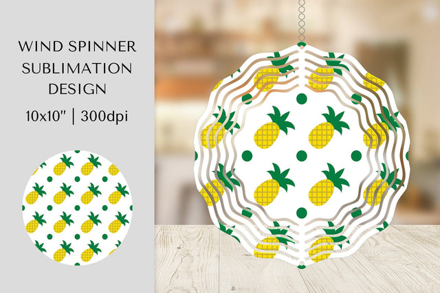 Pineapple Wind Spinner Sublimation Design. Summer Spinner Sublimation LaBelezoka 