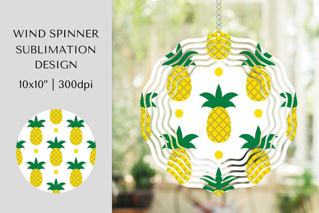 Pineapple Wind Spinner Sublimation Design. Summer Spinner Sublimation LaBelezoka 