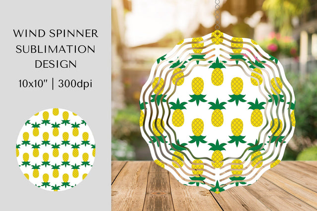 Pineapple Wind Spinner Sublimation Design. Summer Spinner Sublimation LaBelezoka 