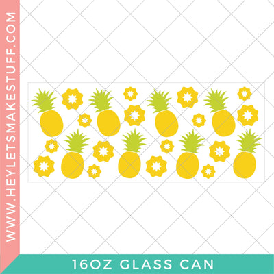 Pineapples Glass Can Wrap SVG Hey Let's Make Stuff 