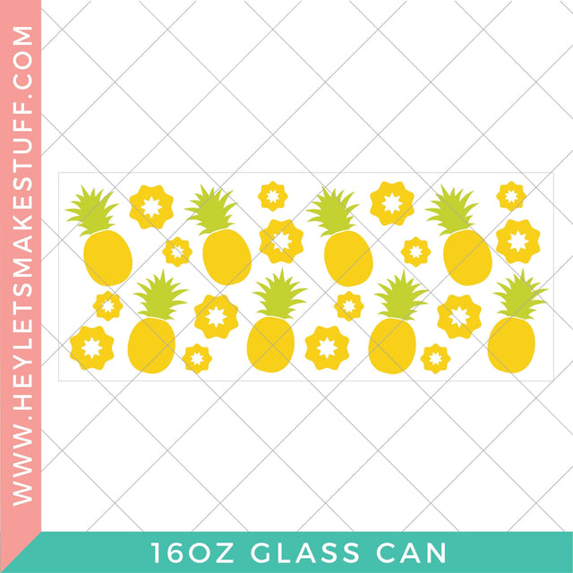 Pineapples Glass Can Wrap SVG Hey Let's Make Stuff 