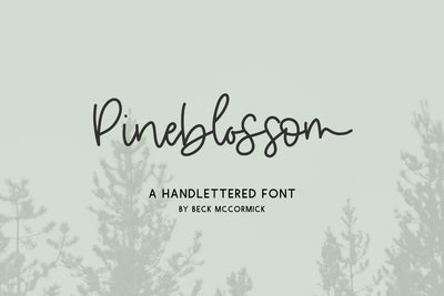 Pineblossom Script Font Beck McCormick 