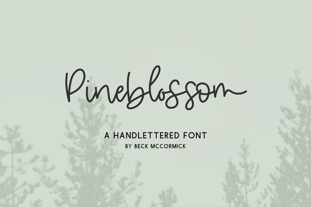 Pineblossom Script Font Beck McCormick 
